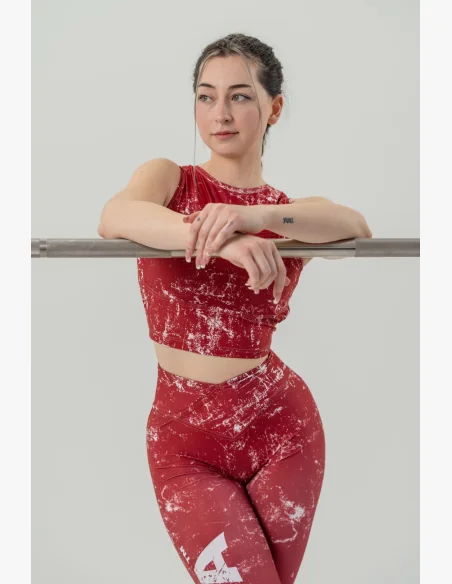 NEBBIA • Crop top tank top ROUGH GIRL red • Nebshop.cz