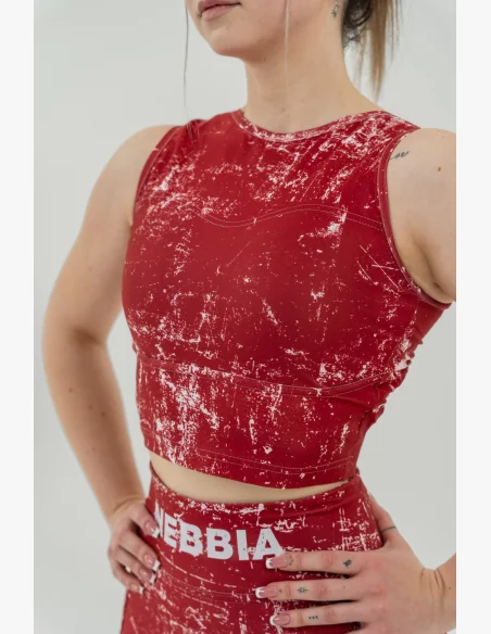 NEBBIA • Crop top tank top ROUGH GIRL red • Nebshop.cz