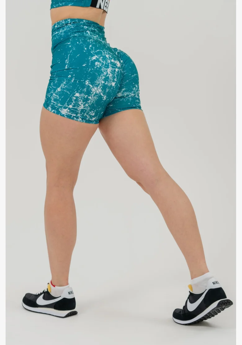 NEBBIA • 5" HAMMIES High-Waisted Leg Shorts Green • Nebshop.cz