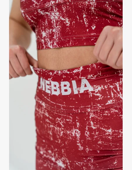 NEBBIA • 5" HAMMIES Red High-Waisted Leggings Shorts • Nebshop.cz