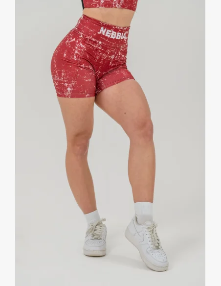 NEBBIA • 5" HAMMIES Red High-Waisted Leggings Shorts • Nebshop.cz