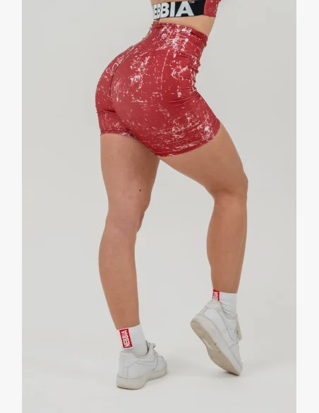 NEBBIA • 5" HAMMIES Red High-Waisted Leggings Shorts • Nebshop.cz