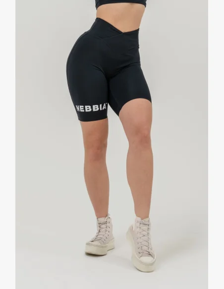 NEBBIA • High-waisted 9″ SNATCHED shorts black • Nebshop.com