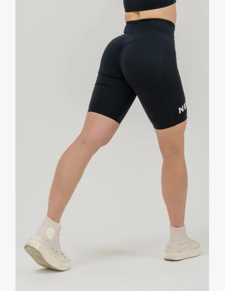 NEBBIA • High-waisted 9″ SNATCHED shorts black • Nebshop.com