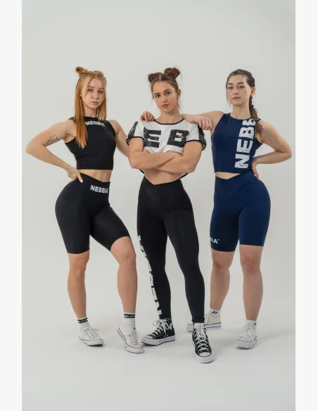NEBBIA • NEBBIA Fitness leggings with high waist GLUTE CHECK black • Nebshop.com
