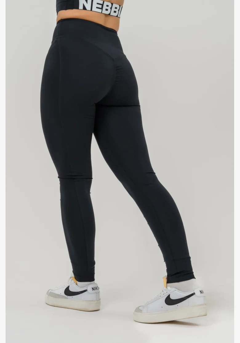 NEBBIA • NEBBIA Fitness leggings with high waist GLUTE CHECK black • Nebshop.com