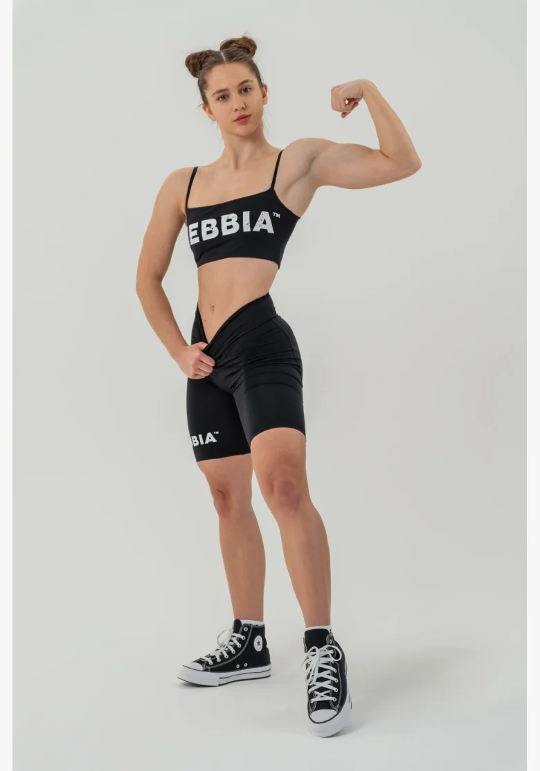 NEBBIA • NEBBIA Bandeau bra BACK CHECK black • Nebshop.cz