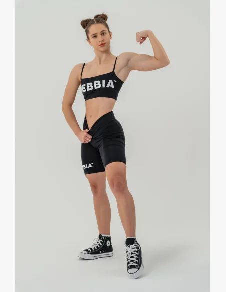 NEBBIA • NEBBIA Bandeau bra BACK CHECK black • Nebshop.cz