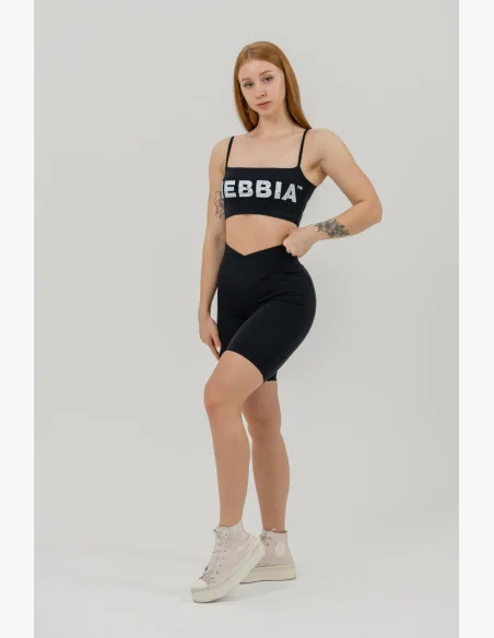 NEBBIA • NEBBIA Bandeau bra BACK CHECK black • Nebshop.cz