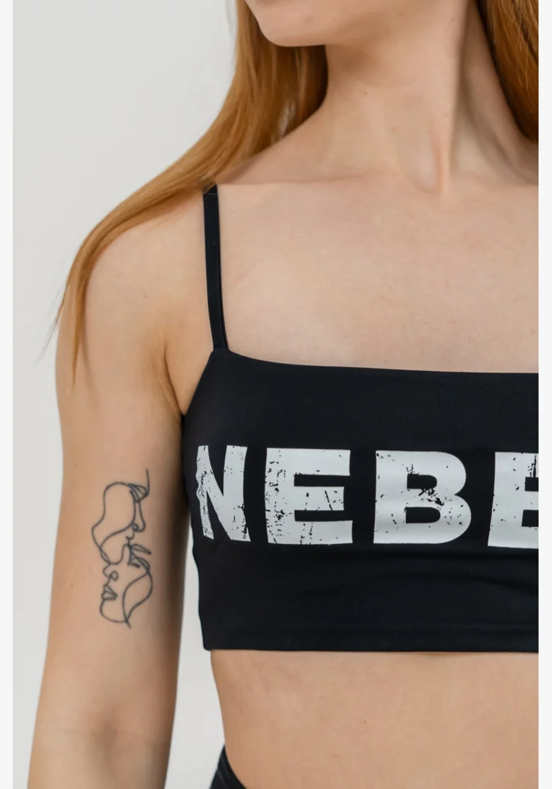 NEBBIA • NEBBIA Bandeau bra BACK CHECK black • Nebshop.cz
