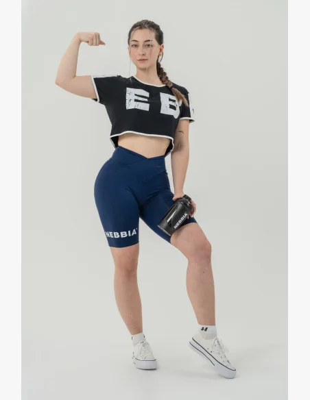 NEBBIA • NEBBIA Crop top t-shirt GAME ON black • Nebshop.cz