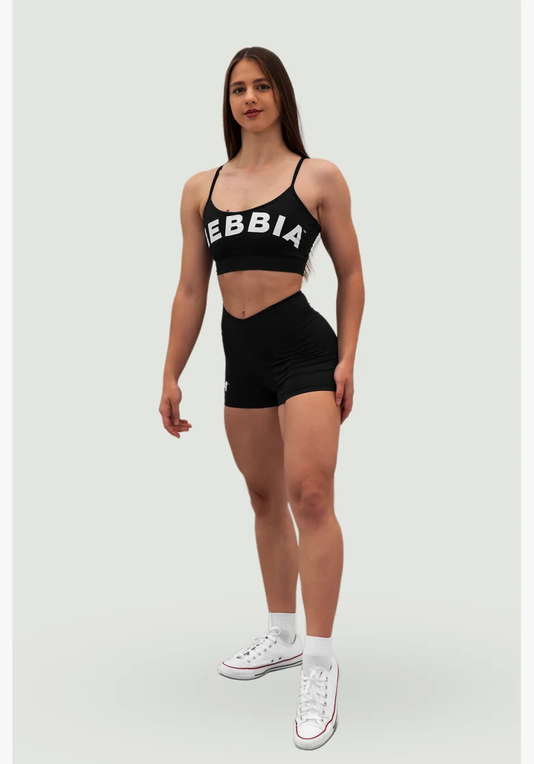 NEBBIA • NEBBIA High Waist 5" GYM HERO Shorts Black • Nebshop.cz