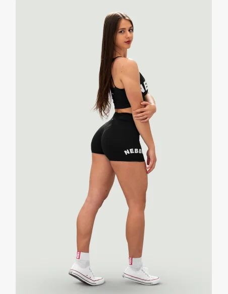 NEBBIA • NEBBIA High Waist 5" GYM HERO Shorts Black • Nebshop.cz