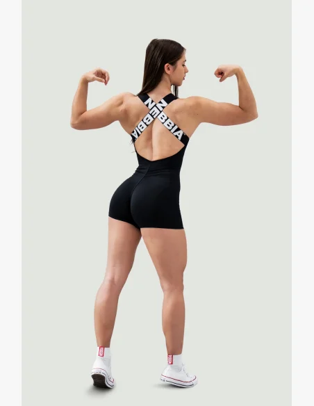 NEBBIA • NEBBIA Short Sports Jumpsuit 5″ GYM RAT Black • Nebshop.cz