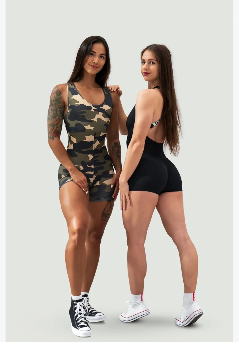 NEBBIA • NEBBIA Short Sports Jumpsuit 5″ GYM RAT Black • Nebshop.cz