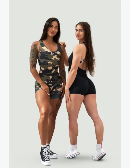 NEBBIA • NEBBIA Short Sports Jumpsuit 5″ GYM RAT Black • Nebshop.cz