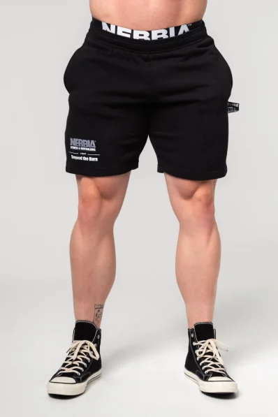 NEBBIA • NEBBIA GYM BRO Sweat Shorts Black • Nebshop.cz