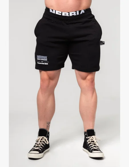 NEBBIA • NEBBIA GYM BRO Sweat Shorts Black • Nebshop.cz