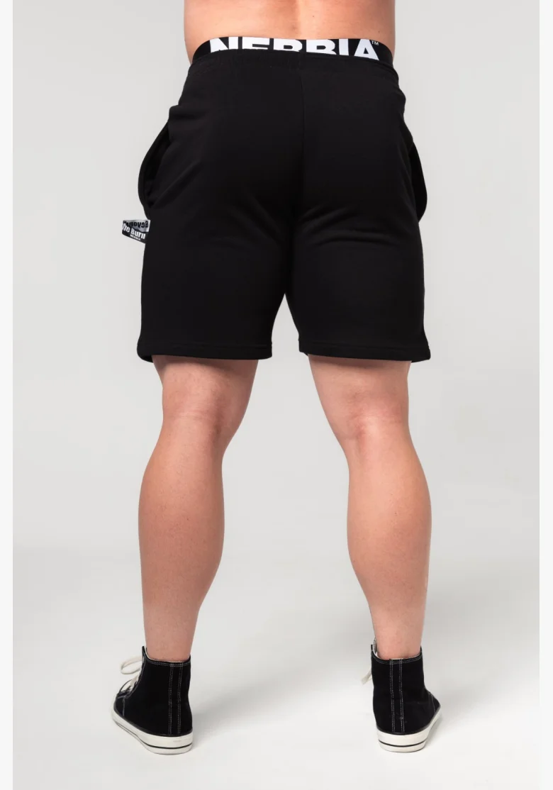 NEBBIA • NEBBIA GYM BRO Sweat Shorts Black • Nebshop.cz