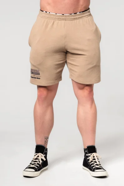 NEBBIA • NEBBIA GYM BRO Sweatshorts beige • Nebshop.cz