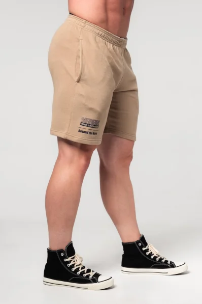 NEBBIA • NEBBIA GYM BRO Sweatshorts beige • Nebshop.cz 2