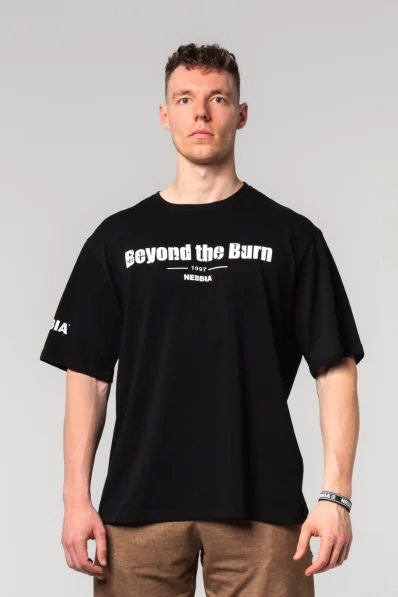 NEBBIA • NEBBIA Cotton heavyweight t-shirt GRIND black • Nebshop.cz