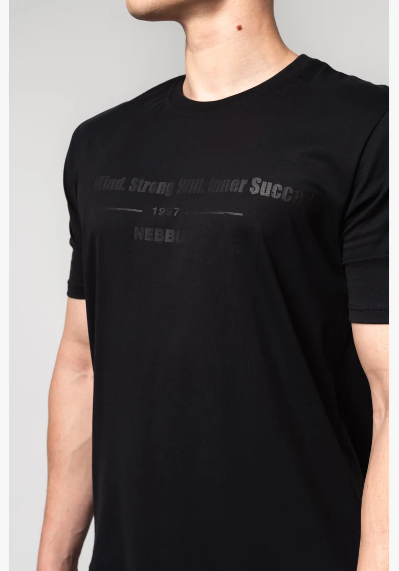 NEBBIA • NEBBIA Muscle fit t-shirt FLEXIN' black • Nebshop.cz