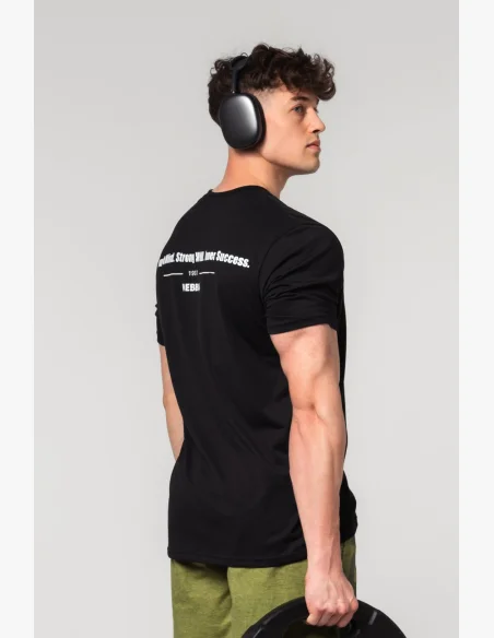 NEBBIA • NEBBIA Muscle fit t-shirt FLEXIN' black • Nebshop.cz
