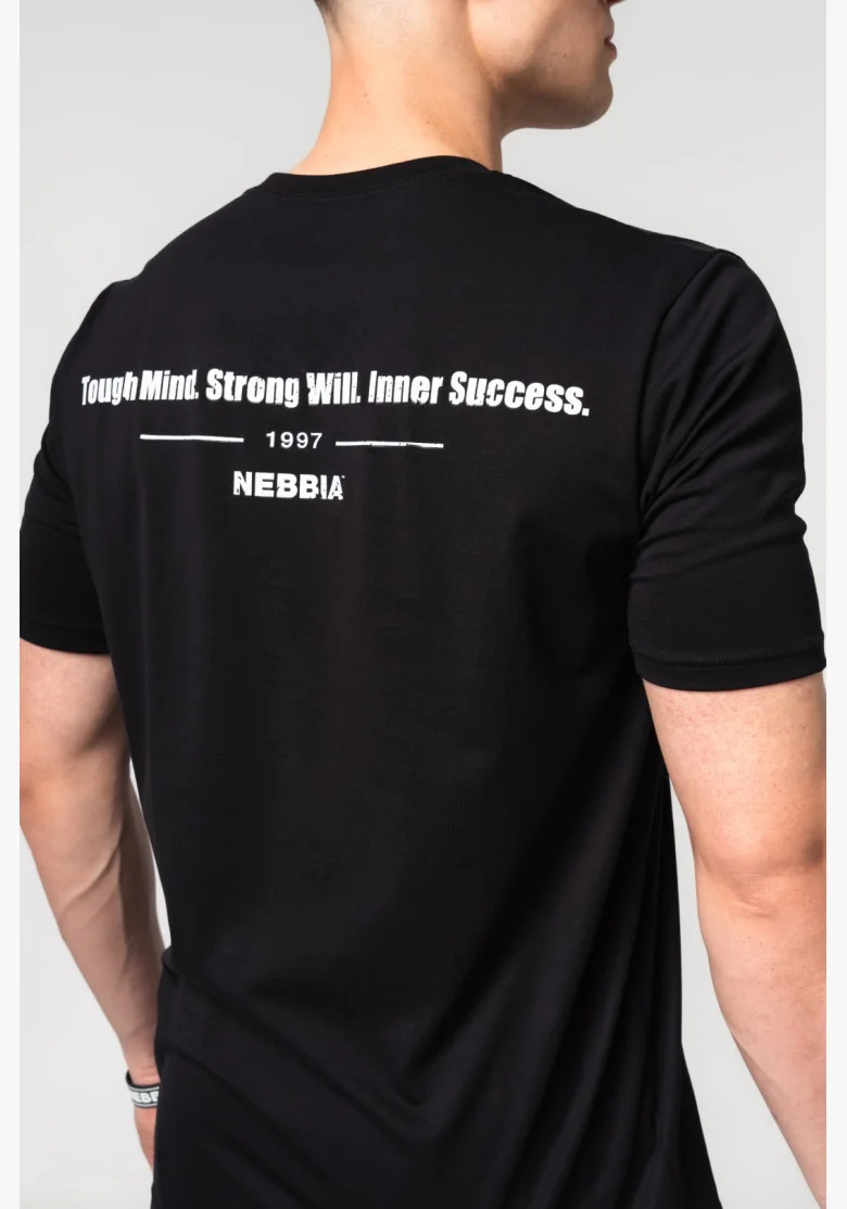 NEBBIA • NEBBIA Muscle fit t-shirt FLEXIN' black • Nebshop.cz