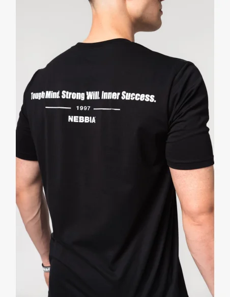 NEBBIA • NEBBIA Muscle fit t-shirt FLEXIN' black • Nebshop.cz