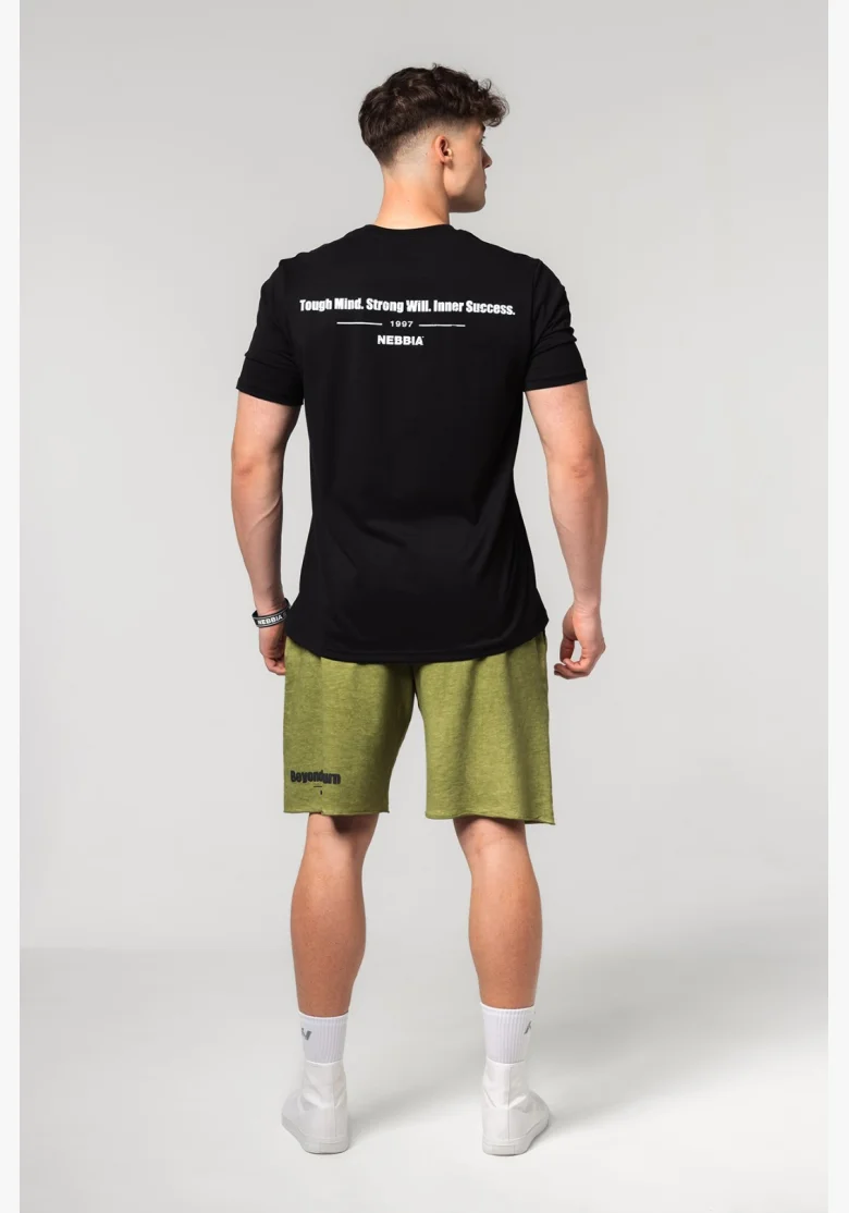 NEBBIA • NEBBIA Muscle fit t-shirt FLEXIN' black • Nebshop.cz