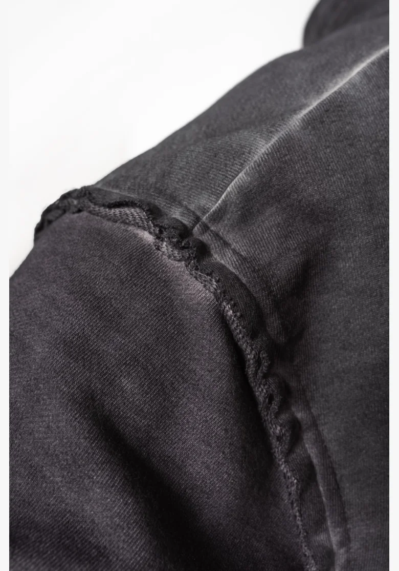 NEBBIA • NEBBIA Washed-off zip hoodie GYM BRO black • Nebshop.com
