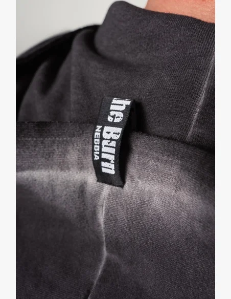 NEBBIA • NEBBIA Washed-off zip hoodie GYM BRO black • Nebshop.com