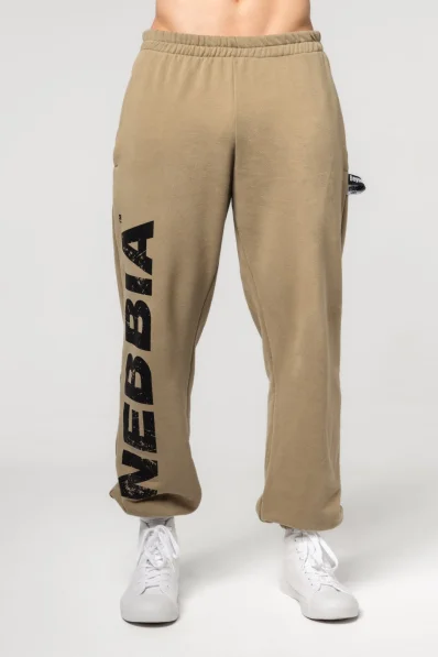 NEBBIA • NEBBIA Loose baggy sweatpants with pockets GYM BRO green • Nebshop.com