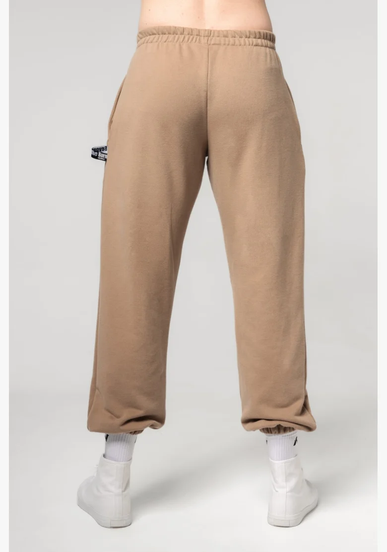 NEBBIA • NEBBIA Loose baggy sweatpants with pockets GYM BRO brown • Nebshop.cz