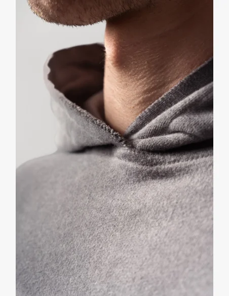 NEBBIA • NEBBIA Washed-off oversized hoodie with hood NO BS gray • Nebshop.cz
