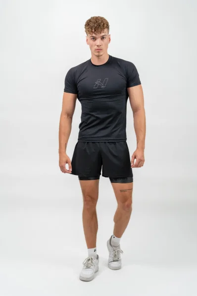 NEBBIA • NEBBIA Compression Sports T-shirt ENDURANCE black • Nebshop.cz