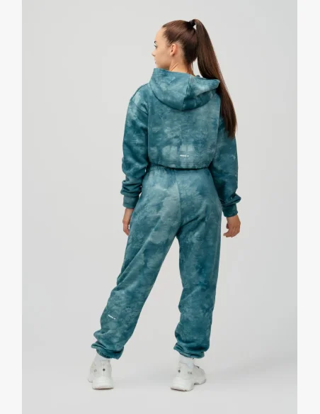 NEBBIA • NEBBIA Re-fresh women's crop hoodie with hood green • Nebshop.cz