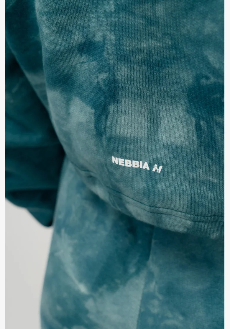 NEBBIA • NEBBIA Re-fresh women's crop hoodie with hood green • Nebshop.cz