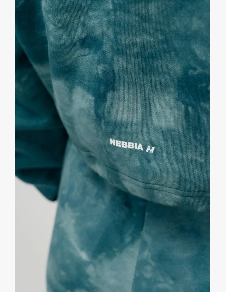 NEBBIA • NEBBIA Re-fresh women's crop hoodie with hood green • Nebshop.cz