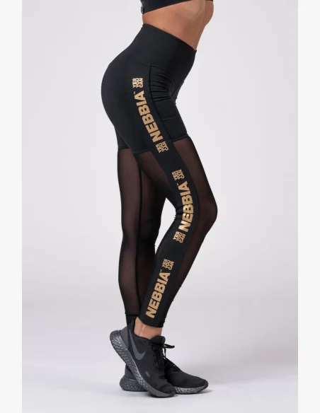 NEBBIA • Gold Mesh Leggings • NEBBIAshop.cz