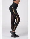The combination of a high waist and sporty mesh that extends from the thighs to the bottom of the legs will provide you with the best possible results in the gym.