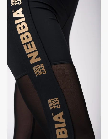 NEBBIA • Gold Mesh Leggings • NEBBIAshop.cz