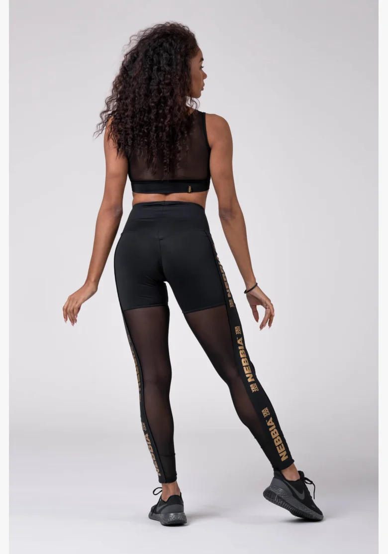 NEBBIA • Gold Mesh Leggings • NEBBIAshop.cz