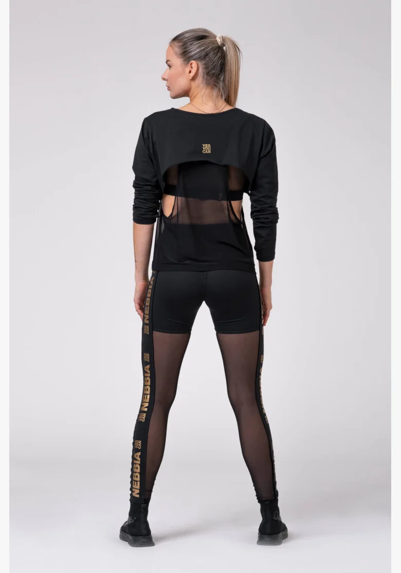 NEBBIA • Gold Mesh Leggings • NEBBIAshop.cz