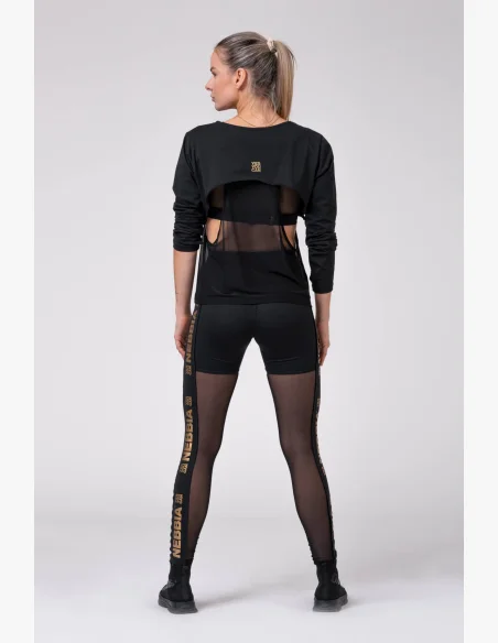 NEBBIA • Gold Mesh Leggings • NEBBIAshop.cz