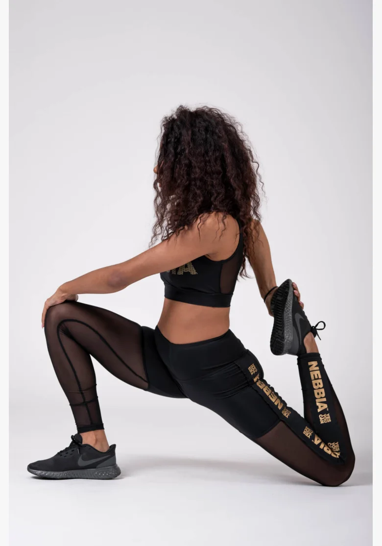 NEBBIA • Gold Mesh Leggings • NEBBIAshop.cz