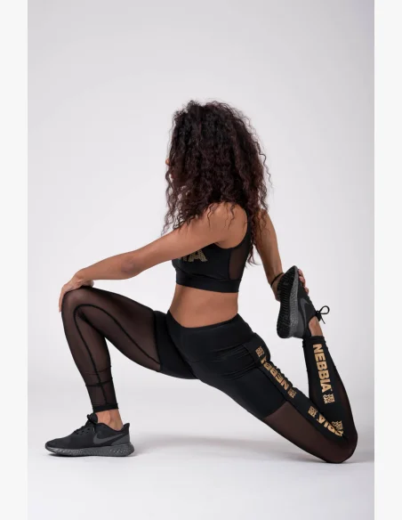 NEBBIA • Gold Mesh Leggings • NEBBIAshop.cz