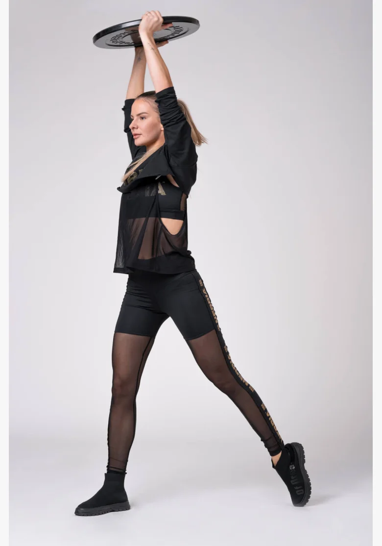NEBBIA • Gold Mesh Leggings • NEBBIAshop.cz