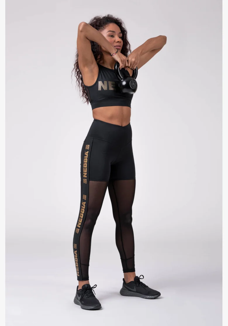 NEBBIA • Gold Mesh Leggings • NEBBIAshop.cz